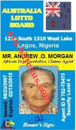 ID CARD ANDREW O.MORGAN